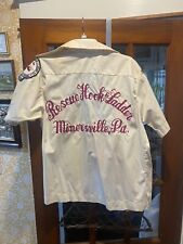 vintage Fireman’s shirt Rescue Hook & Ladder Minersville Pa. made by King Louie picture