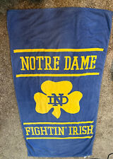 Vintage Notre Dame Fighting Irish Beach Towel Faded Blue Yellow picture