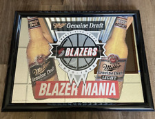 PORTLAND BLAZERS Miller Genuine Draft Mania Beer Mirror Sign  20