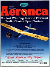 Guillow's Aeronca Electric Powered Trainer Vintage April 1989 Full Page Print Ad picture