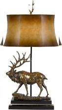 150w 3 Way Deer Resin Table Lamp with 17 x 11 x 31.33, Antique Bronze  picture