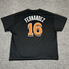 Miami Marlins Jose Fernandez T-Shirt Men 2XL Black Baseball MLB Short Sleeve XXL picture