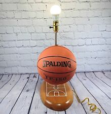 Spalding NBA Basketball Lamp TF-150 TESTED Wood Court Base Sports Memorabilia picture