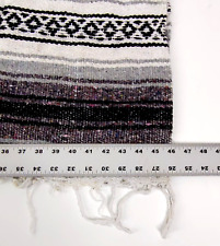 Vintage Mexican Woven Blanket Throw Serape Textiles picture
