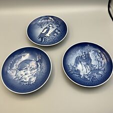 3-Royal Copenhagen Mother's Day Plates Cobalt Blue 1979, 80, 81 M1690 picture