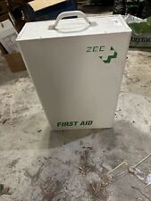 Vintage Zee First Aid Cabinet, Large, White Metal, Zee Medical Kit picture