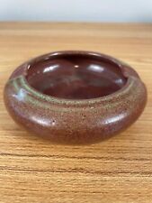 Vintage Sioux Pine Ridge Pottery Brown Ashtray signed E. Cox ~ Native American picture