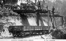Dumping ballast railway trucks Orbost District Victoria 1914 OLD PHOTO picture