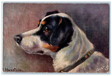 Postcard Favourite Dogs Foxterrier Hanstein c1910 Embossed Oilette Tuck Dogs picture