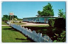 c1960 Green Lawn Motel Play Area Picnic Exterior Eagle Lake Minnesota Postcard picture