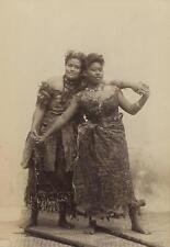 1894 Girls From Samoa and Tonga Albumen Photograph by Isaiah West Taber picture