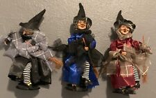 3 GANZ Halloween Animated KICKING WITCH Eyes Light Up-Sound CACKLES / Legs Kick picture