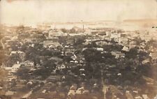 Honolulu Harbor Hawaii HI Houses SS President Lincoln c1920s Real Photo RPPC picture
