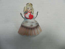Vintage Inarco February Valentine Angel  with Double Heart Figurine 4