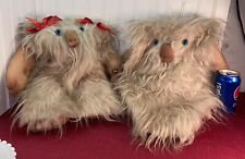 Vtg PAIR 1960-70’s Bearded Lady Man Doll Anatomically Correct CRAFT STUFFED picture