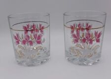 Vtg Devalbor Italian glasses ice pink orchid gold 3 3/4 in picture