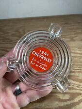 1941 Chevrolet 1st In Sales 1st In Value Art Deco Glass Ashtray Dealership picture
