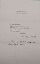 Rosalynn Carter Signed 1979 White House Letter Autographed FLOTUS W/ Envelope picture