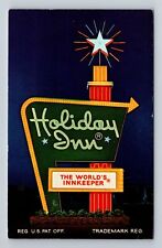 Winona MN-Minnesota, Holiday Inn Sign, Advertising, Antique Vintage Postcard picture