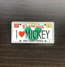 New WDW Disney Parks I Love Mickey Mouse License Plate Hidden Mickey Pin picture