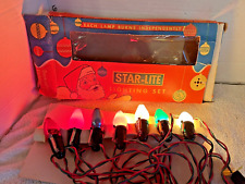 Vintage STAR-LITE Christmas Light Collector Set 7 Bulbs in Original Box {Z} picture