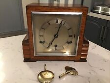 ANTIQUE 1930’s ART DECO MANTEL CLOCK, WESTMINSTER CHIMES. COMPLETE AND WORKING. picture