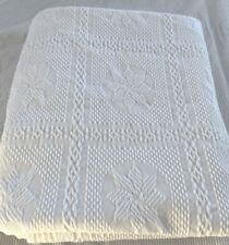 LL Bean Coverlet White Vintage Cotton Bedspread Portugal Full 75x95 Farmhouse picture