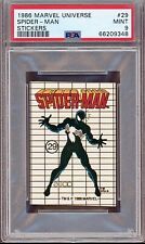 1986 Marvel Universe Stickers #29 Spider-Man PSA 9 🔥RARE🔥 picture
