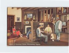Postcard Interior of Chownings Tavern Williamsburg Virginia USA picture