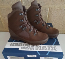 New Haix Brown High Liability Combat Boot Brown Leather Desert British Army 6M  picture