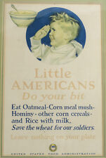 Cushman Parker Lithograph WWI Propaganda Advert  Little Americans Do Your Bit picture