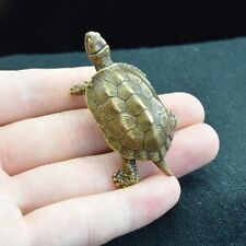 Vintage Brass Turtle Figurine Statue Home Desk Ornaments Animal Figurines Gift picture