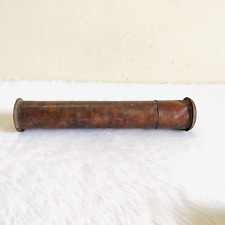 19c Vintage Copper Scroll Holder Rich Patina Decorative Collectible Old Rare 97 picture