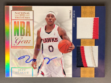 2009-10 JEFF TEAGUE NATIONAL TREASURES NBA GEAR DUAL PATCH CAR 29/49 PLAYOFF picture