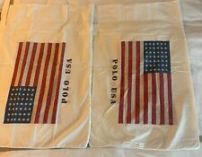 Vintage Ralph Lauren Polo USA American Flag Standard Pillowcases picture