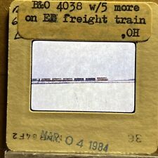 Original Railroad Slide B&O Freight  at Unknown Spot in Ohio 1984 picture