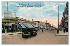 c1910s East Side Michigan Ave, 111th Street Looking Chicago IL Unposted Postcard picture