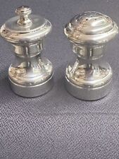 BNIB EMPIRE PEWTER SALT SHAKER AND PEPPER MILL SET MADE IN ITALY - NEW OLD STOCK picture