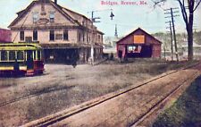 BREWER ME - Bridges Showing Trolley Postcard picture