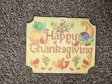 Vintage Happy Thanksgiving cardboard cutout picture