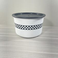 Tupperware One-Touch Canister Checkered Flag Themed Vintage Rare New picture