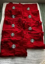 STARBUCKS BARISTA RED EMPLOYEE HOLIDAY APRON picture