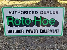 Roto-Hoe Dealer Outdoor Power Equipment 2 Sided Sign Tiller Tractor Wood Chipper picture