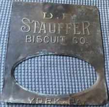 Antique D.F. Stauffer Store Display Cover-Brass picture