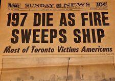 Vintage Newspaper,1949,NYC,The Daily News,197 Dead On Ship Fire,Brooklyn Dodgers picture