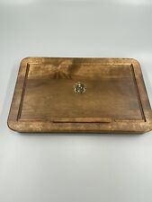 Vintage Gail Craft Wooden Tray Cheeseboard Cracker, Meats Slots W/ Knife Japan picture