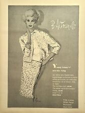 B. Altman & Co. White Lace Theater Suit Vintage Print Ad 1958 picture