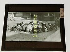 Glass Magic Lantern Slide JNR CHINESE CHINA LOOKING THROUGH THE RUBBLE picture