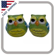 Owl Salt and Pepper Shakers Spring/Summer Set Bright Colors picture