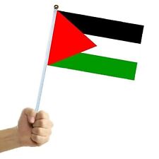 Palestine Stick Flag Hand Held Small Miniature Palestinian National Flags 100Pc picture